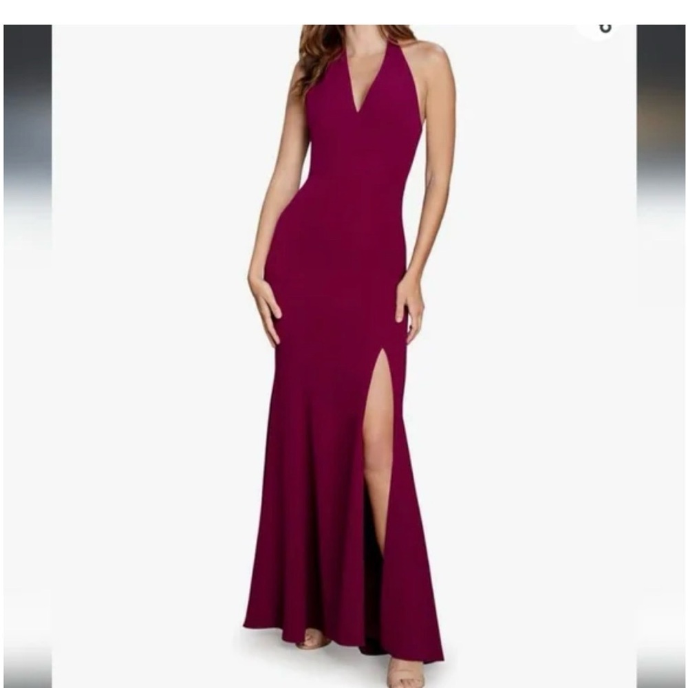 Dress the Population Backless Plum Gown - Picture 14 of 14